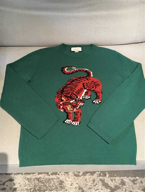 gucci holiday sweater|gucci tiger sweater women.